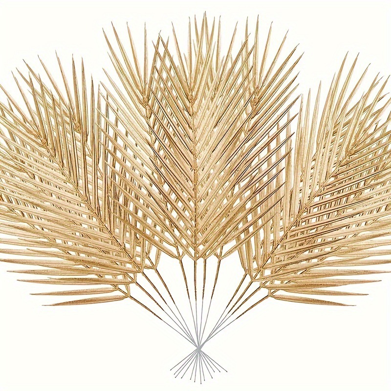 Flower Girl Basket - Folhas De Palma De Ouro Artificiais,