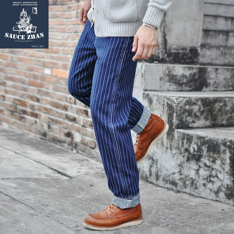 Wedding Job - Saucezhan Jeans Listrados Masculinos Vintage, Macacão