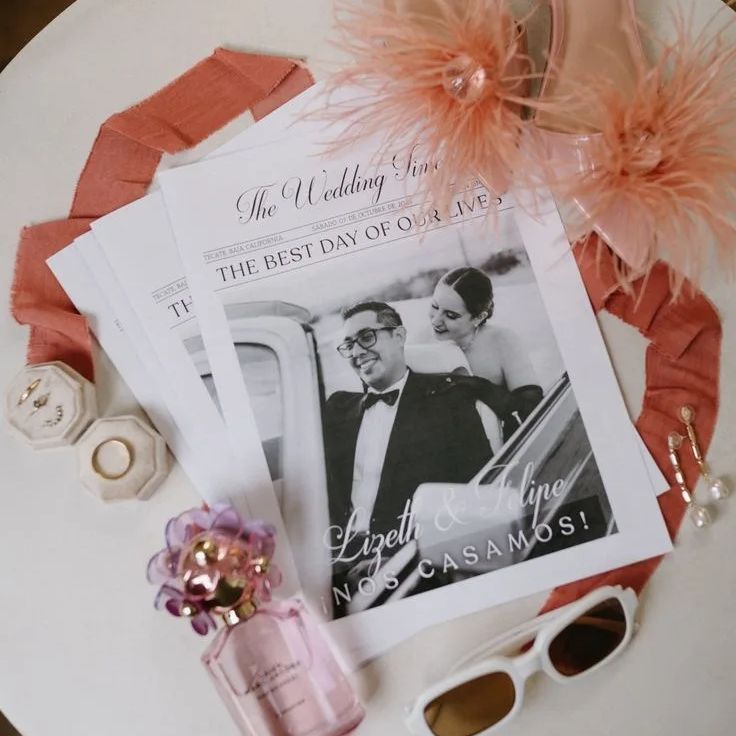 Wedding Supply Business - Foto personalizada cartão de jornal para