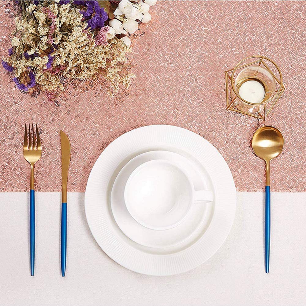 Table Runner Sequin - Caminhos de Mesa com Lantejoulas Rosa