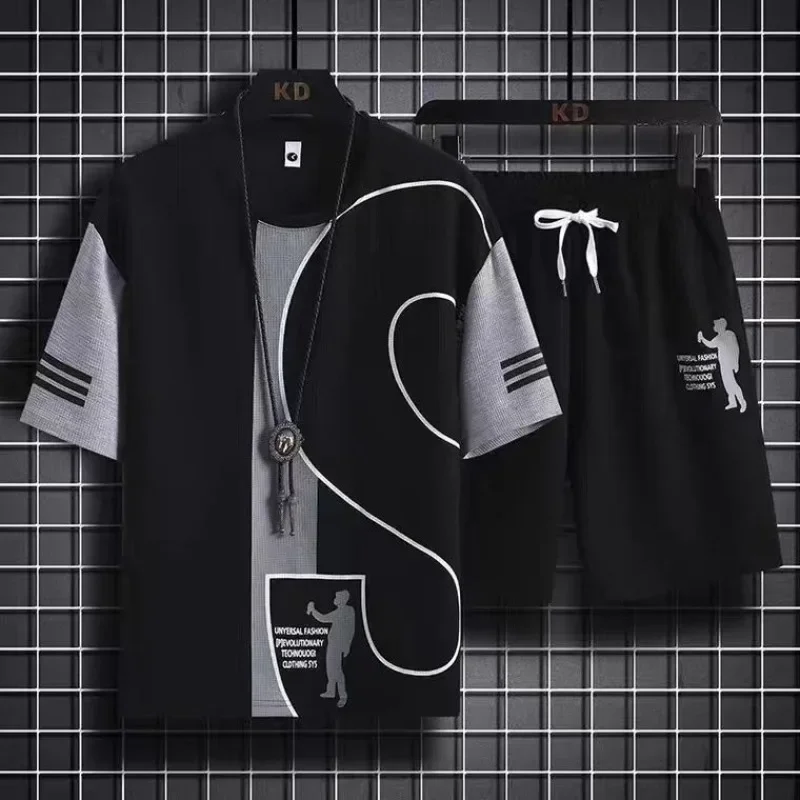 Wedding Job - Conjunto de roupas de waffle masculino