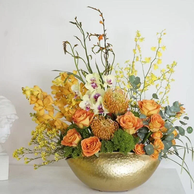 Centerpiece Vase Tall - Novo tamanho grande tigela dourada vaso