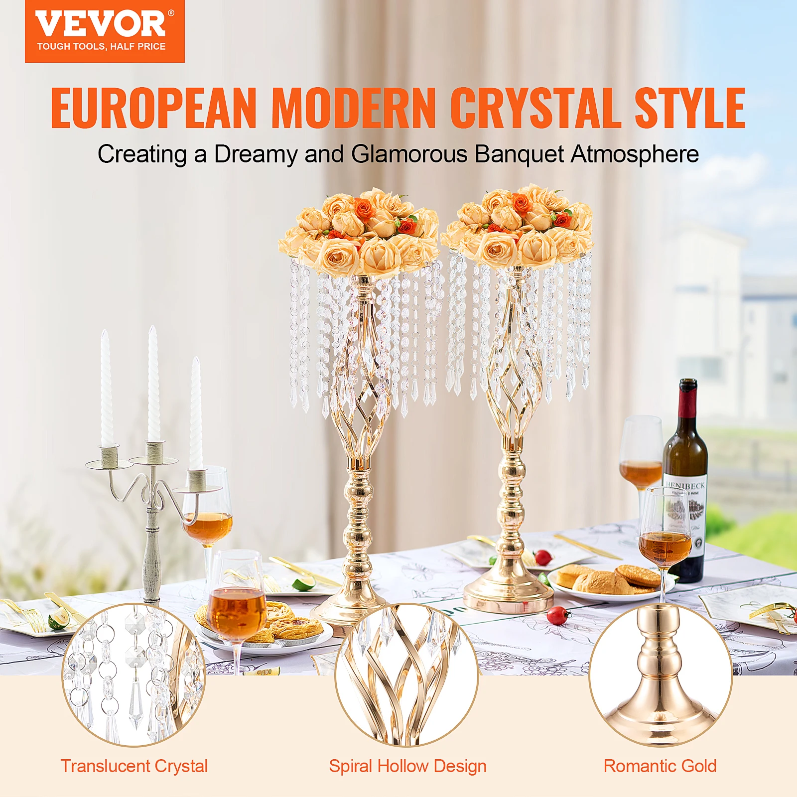 Vevor alto suporte de flores d - Centerpiece Vase Tall avaliação e preço