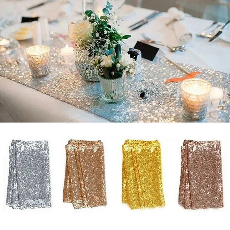 Toalha de mesa festiva com lan - Table Runner Sequin avaliação e preço