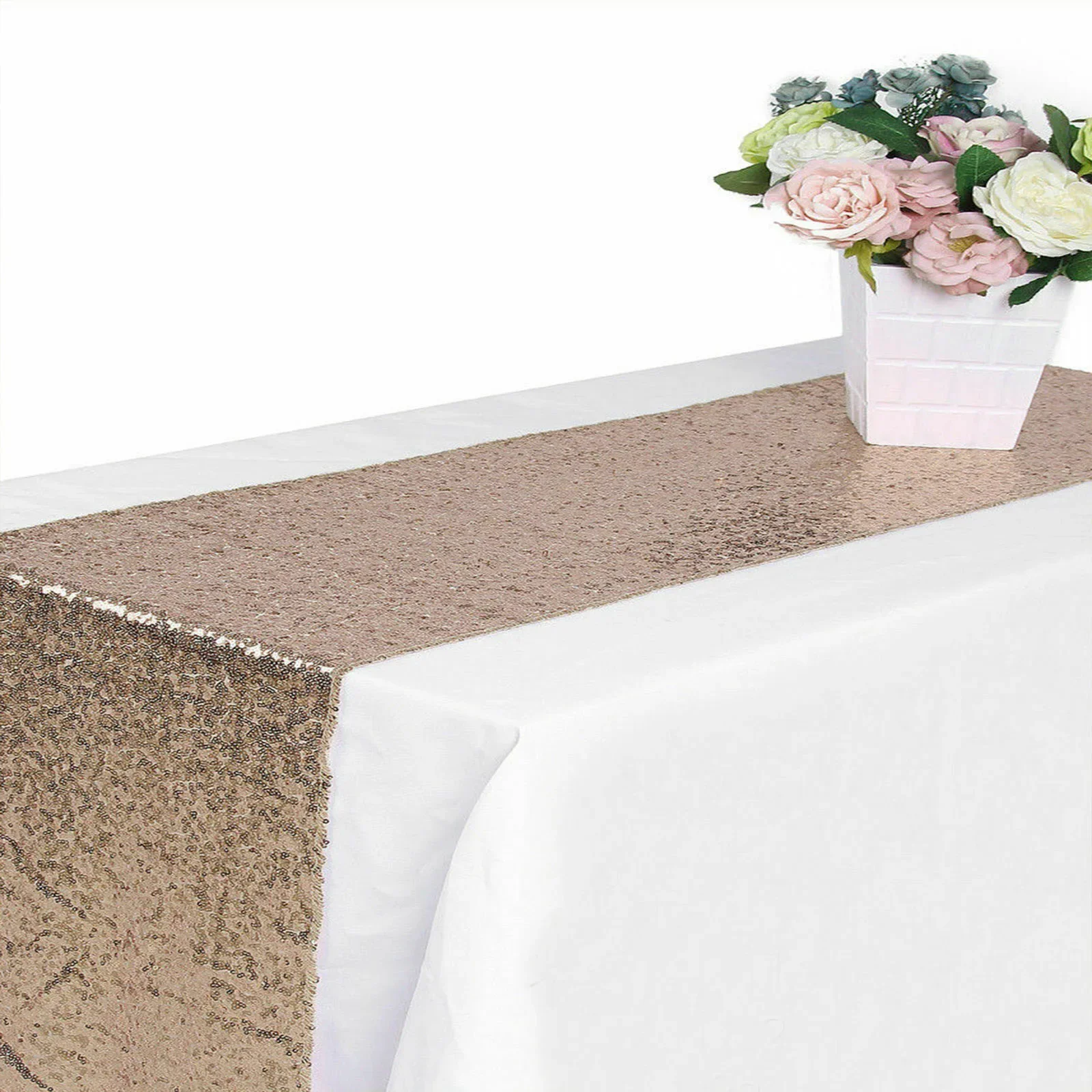 Toalha de mesa festiva com lan - Table Runner Sequin avaliação e preço