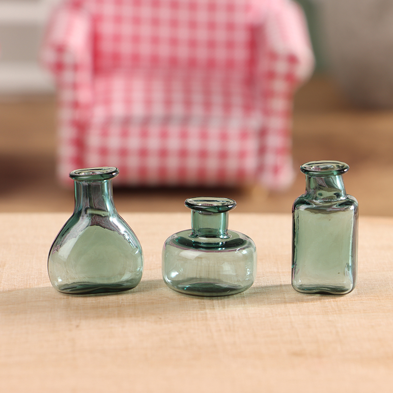 Miniature Dollhouse Glass Vase - Flower Girl Basket avaliação e preço