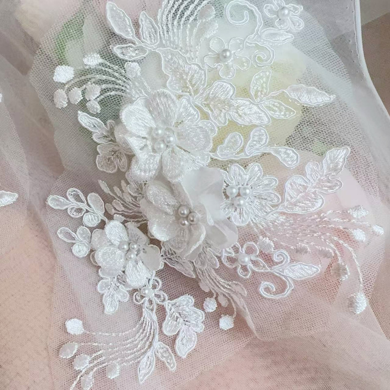2PCS=1Par, Renda de Pérolas co - Wedding Dress Supply avaliação e preço