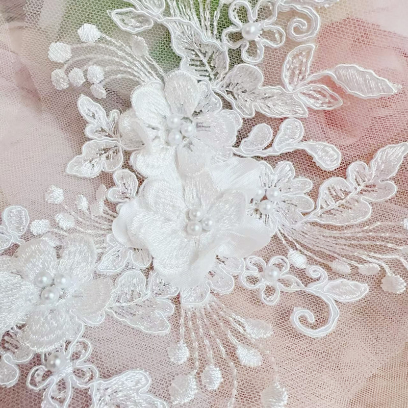 2PCS=1Par, Renda de Pérolas co - Wedding Dress Supply avaliação e preço