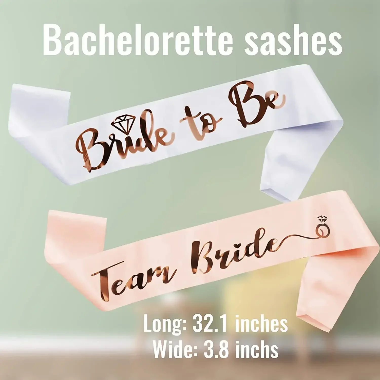 1 conjunto de faixa de cetim p - Bride Tribe Sash avaliação e preço
