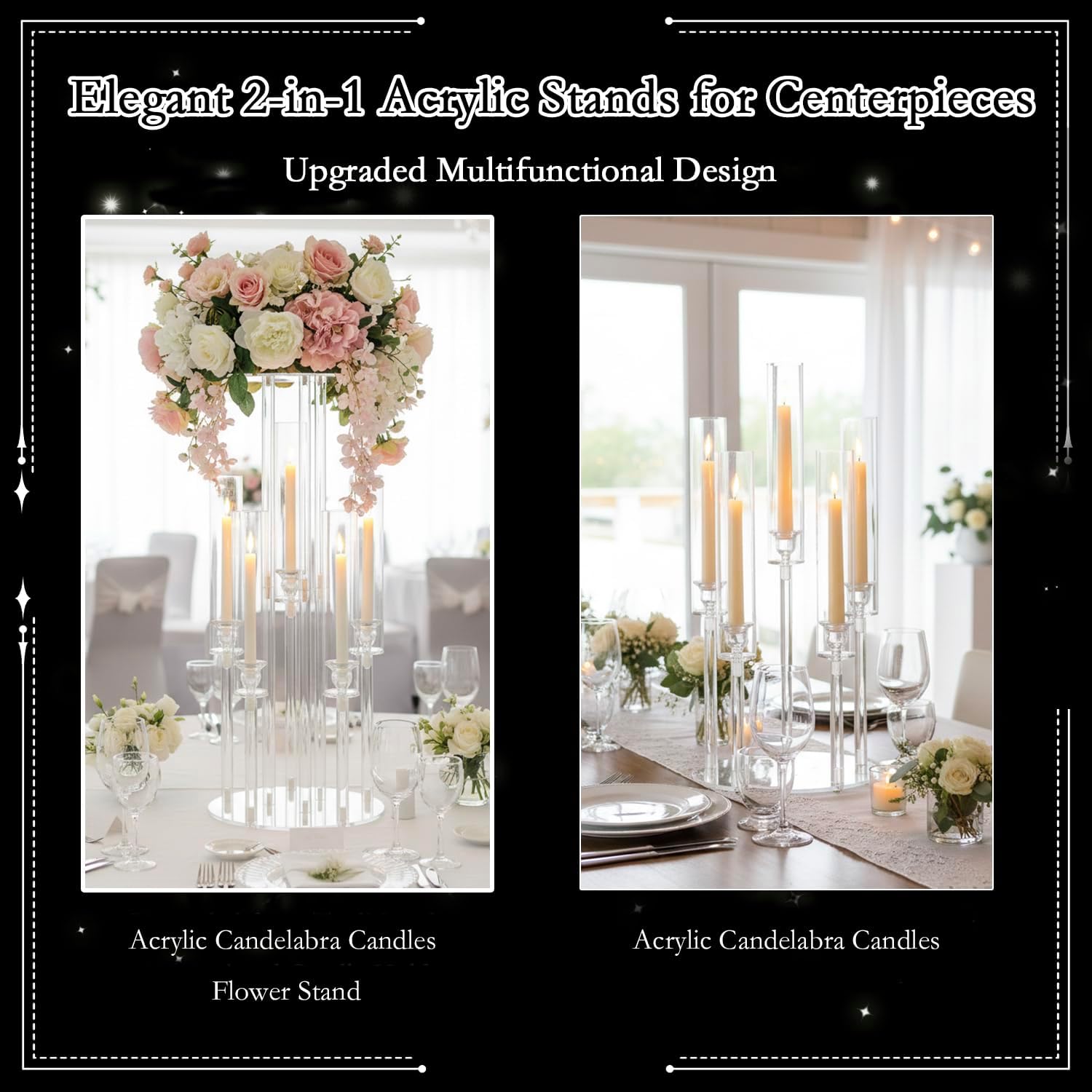 Candelabro Acrílico Transparen - Centerpiece Vase Tall avaliação e preço