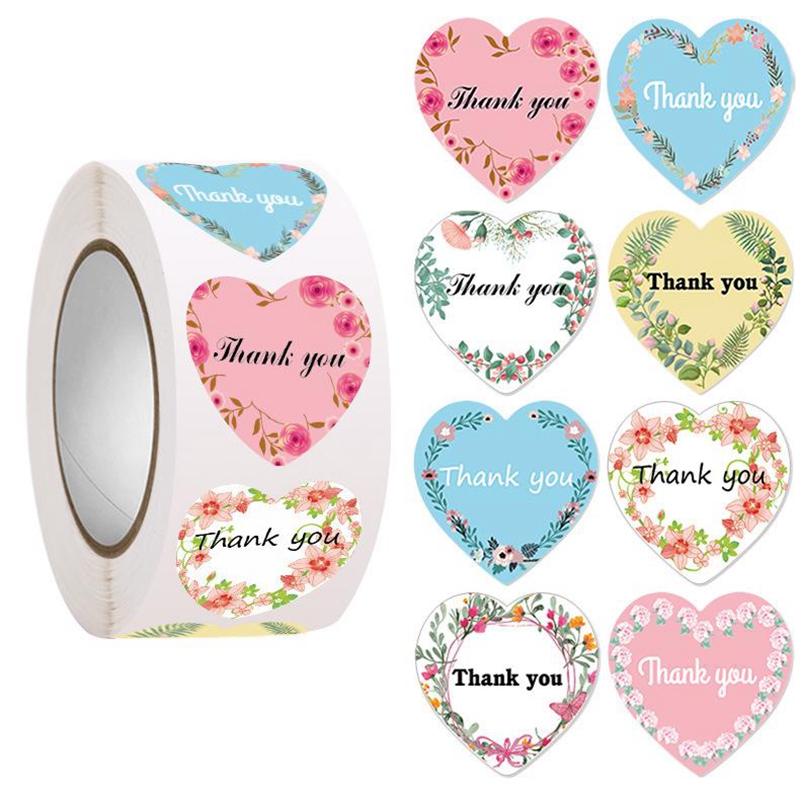 100-500 pçs coração obrigado a - Wedding Supply Business avaliação e preço