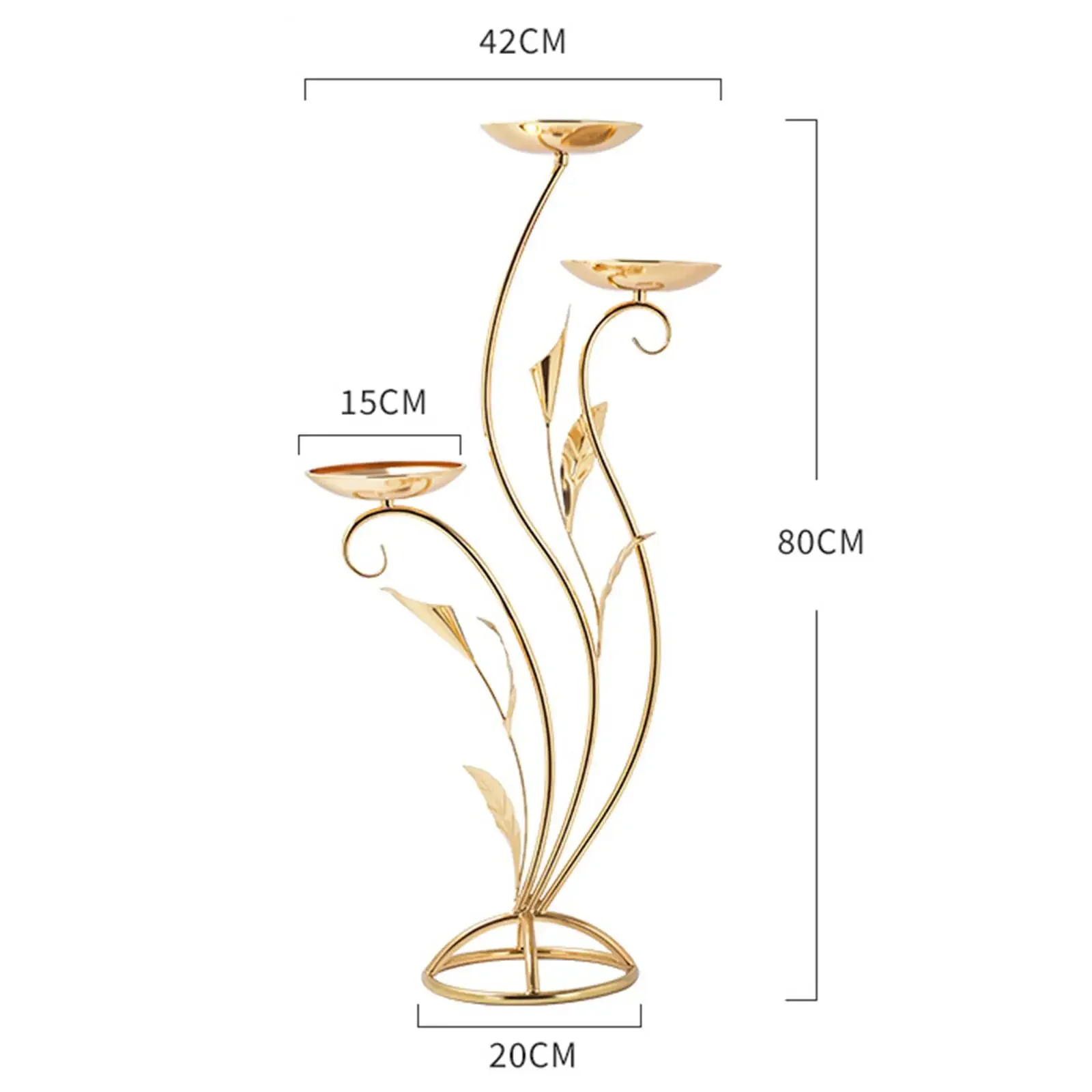 Suporte de flores douradas par - Wedding Decor Supply Store avaliação e preço