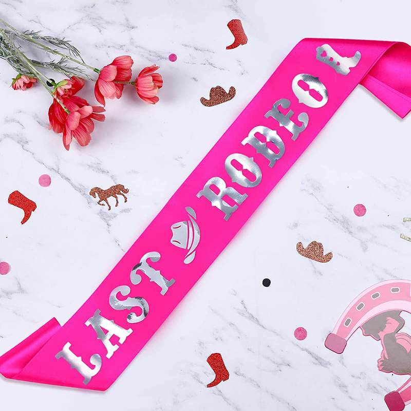 1 pçs último rodeio faixa fest - Bride Tribe Sash avaliação e preço
