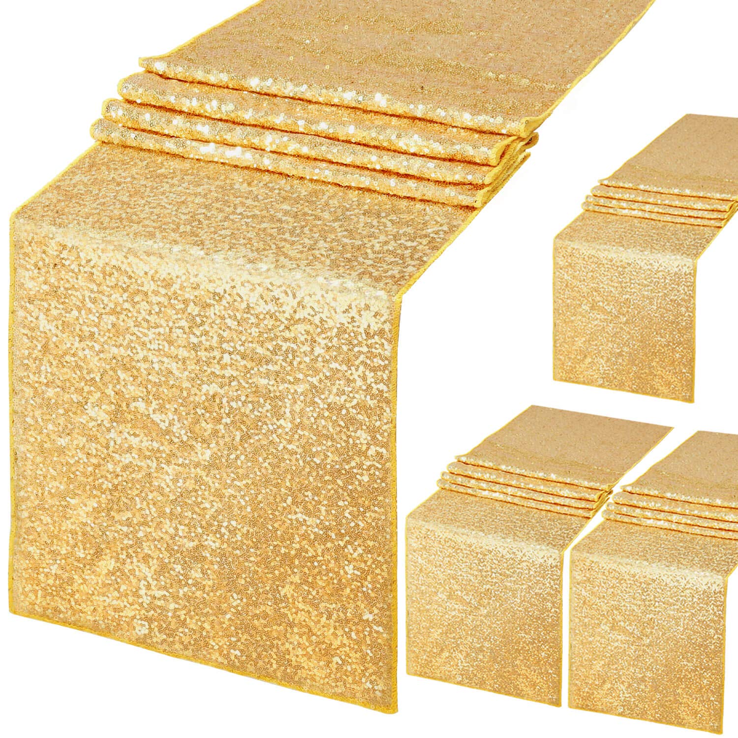 4 pçs glitter lantejoulas corr - Table Runner Sequin avaliação e preço