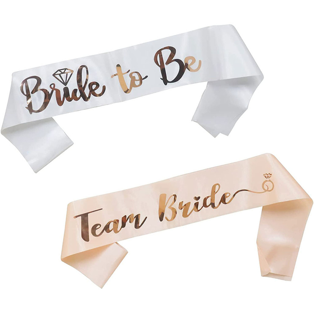 1 conjunto de ouro rosa equipe - Bride Tribe Sash avaliação e preço
