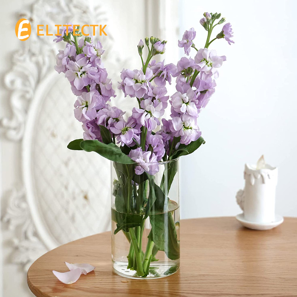 Vaso De Cilindro De Vidro Cast - Centerpiece Vase Tall avaliação e preço