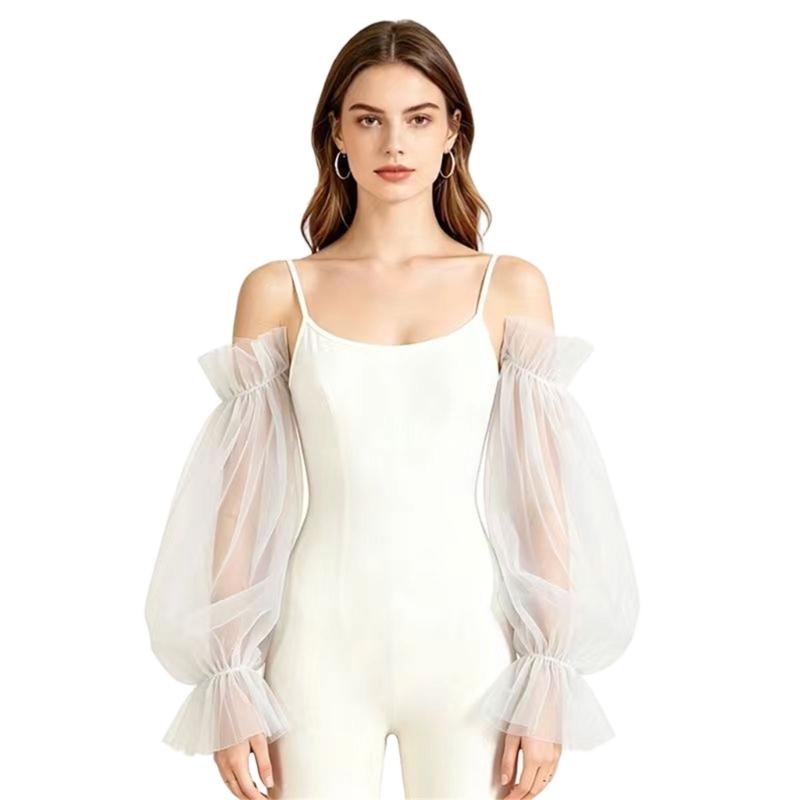 39bb mangas noiva tule respirá - Wedding Dress Supply avaliação e preço