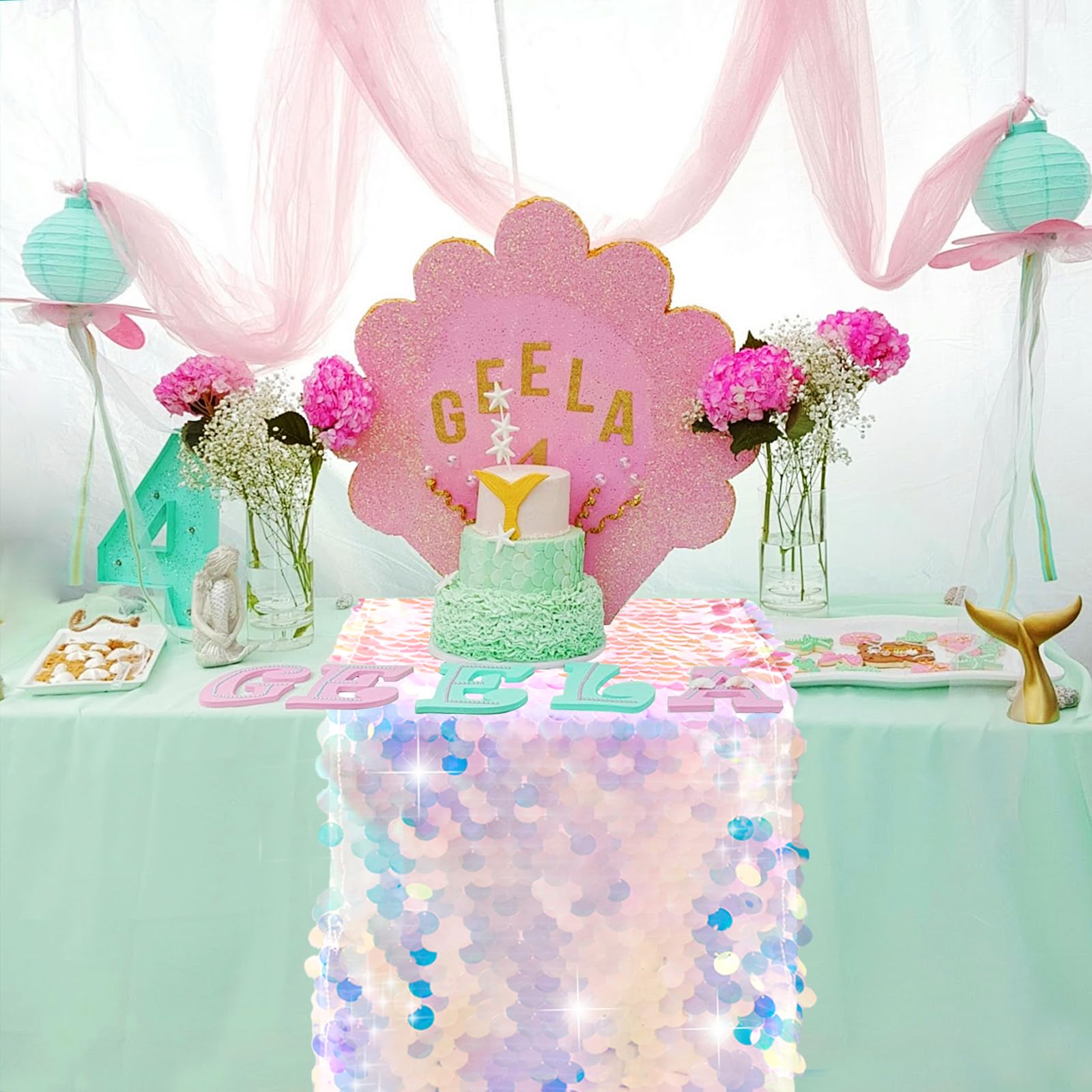 Corredor de mesa de festa de s - Table Runner Sequin avaliação e preço