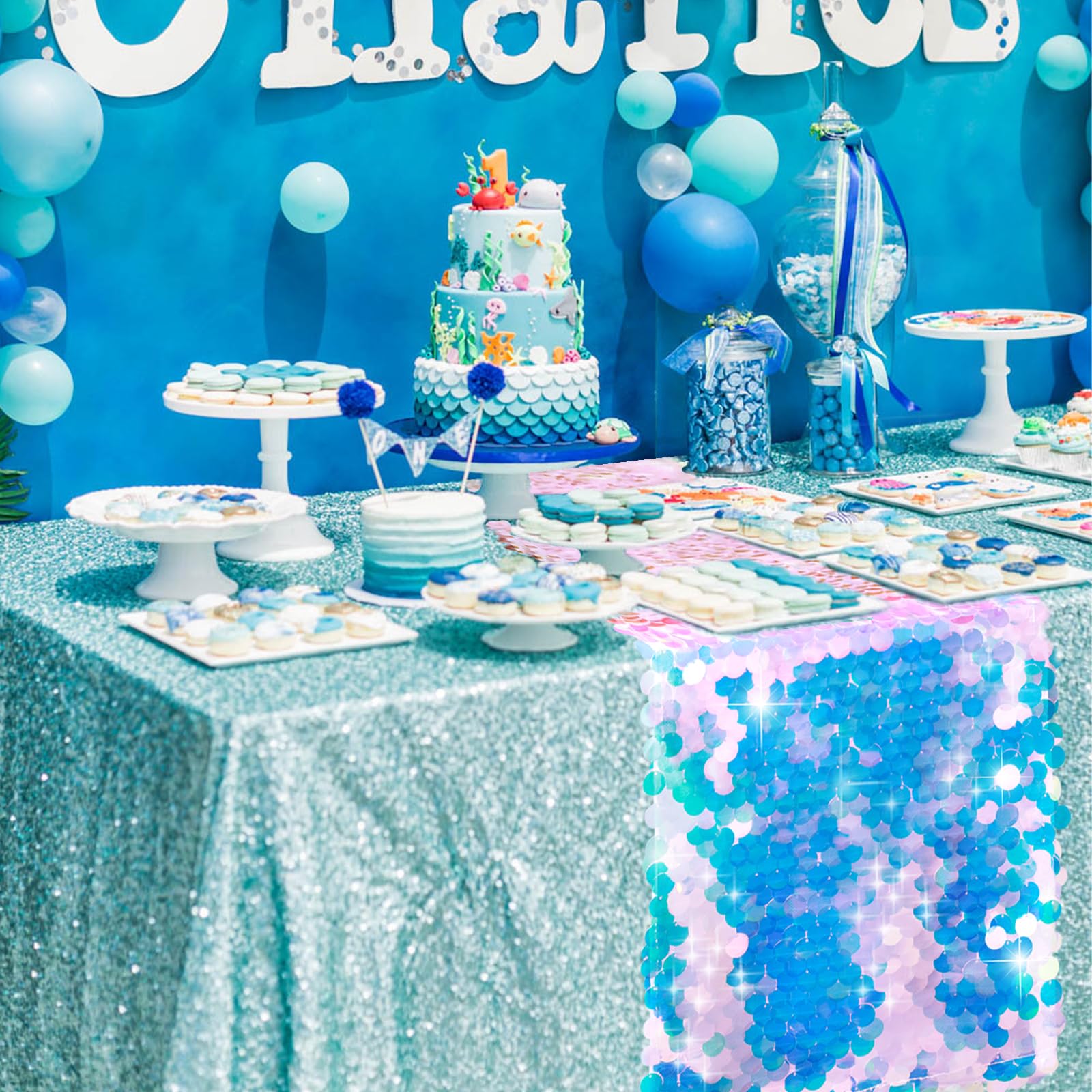Corredor de mesa de festa de s - Table Runner Sequin avaliação e preço