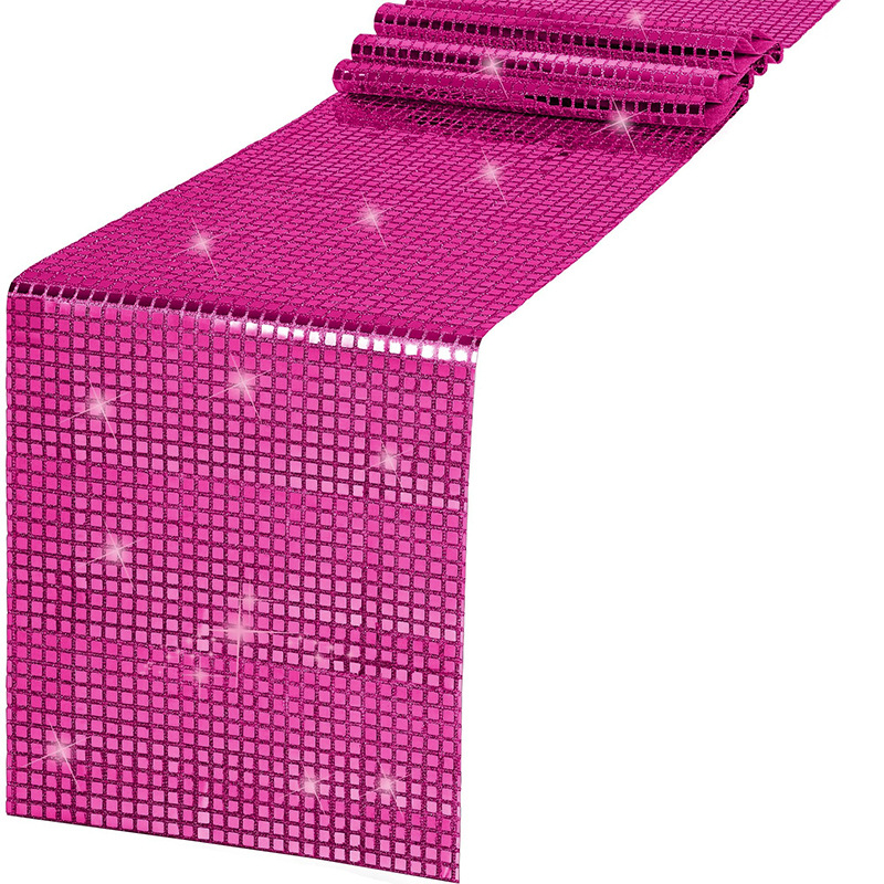 Toalha de mesa metálica espelh - Table Runner Sequin avaliação e preço