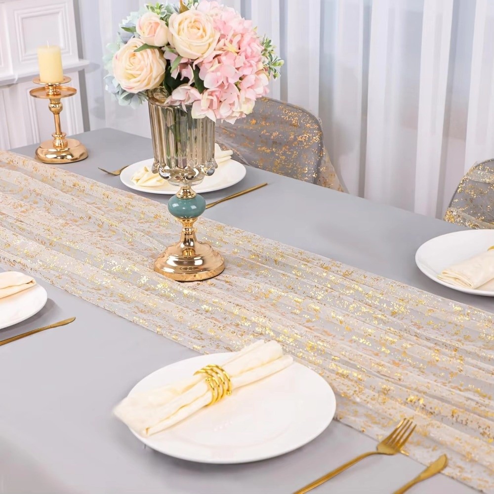 Caminho de Mesa Luxuoso em Mal - Table Runner Sequin avaliação e preço