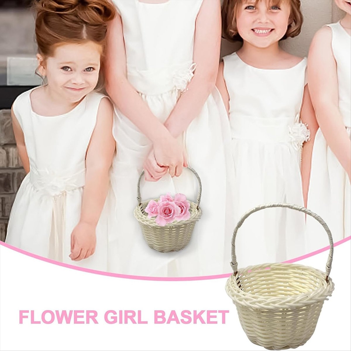 Pacote com 4 Mini Cestas Tranç - Flower Girl Basket avaliação e preço