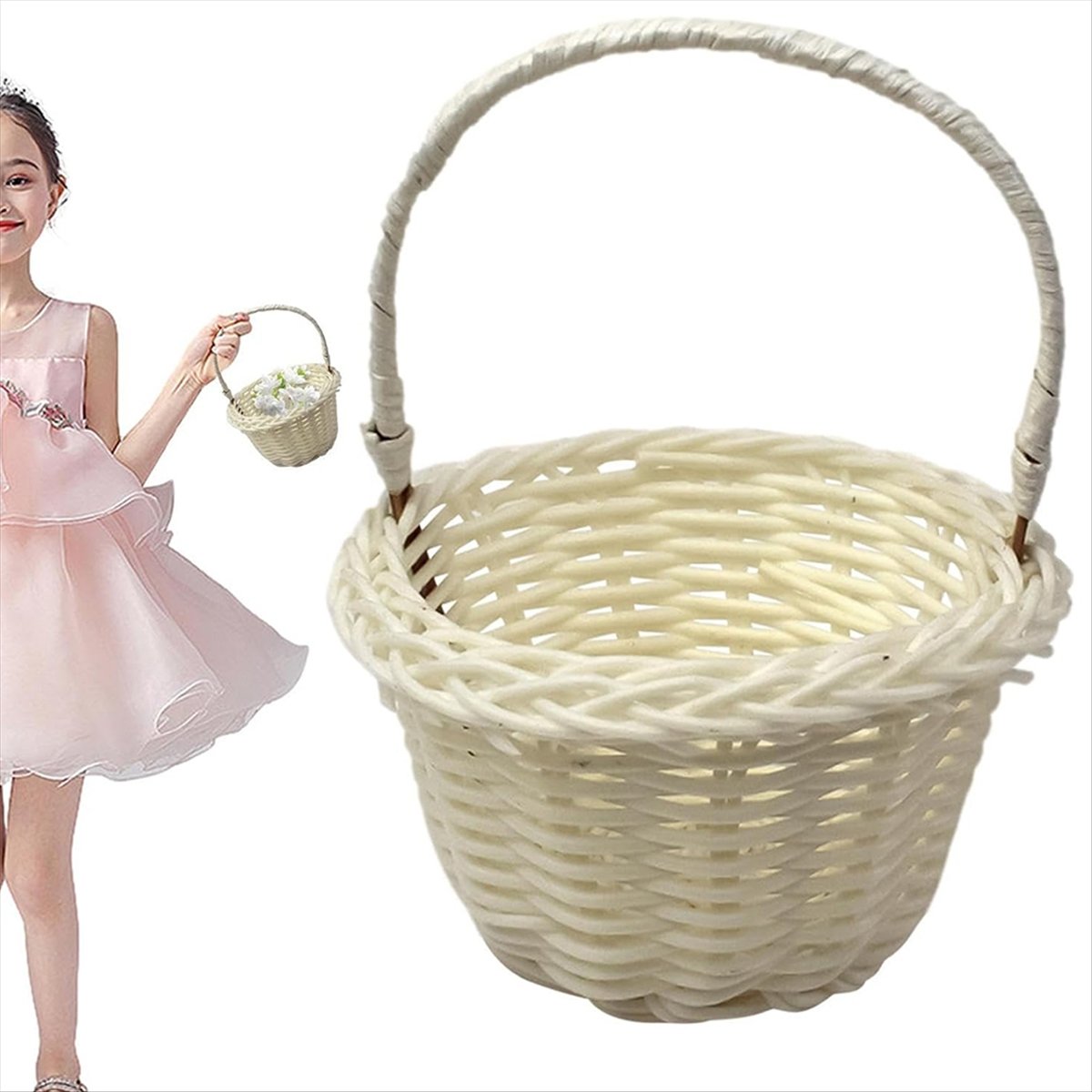 Pacote com 4 Mini Cestas Tranç - Flower Girl Basket avaliação e preço