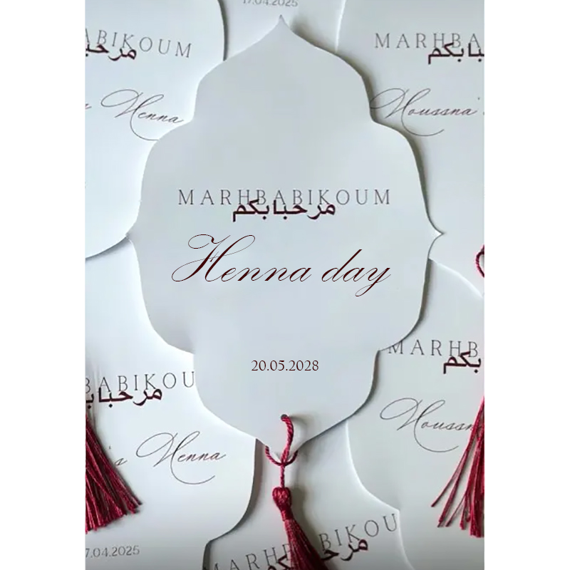 Cartão de dia de henna persona - Wedding Supply Business avaliação e preço